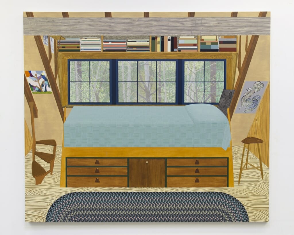 suss_129 Painting of Wharton's bed with window above