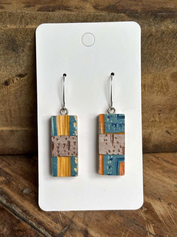 Sara Tabbert Earrings - Short - Yellow & Blue 01