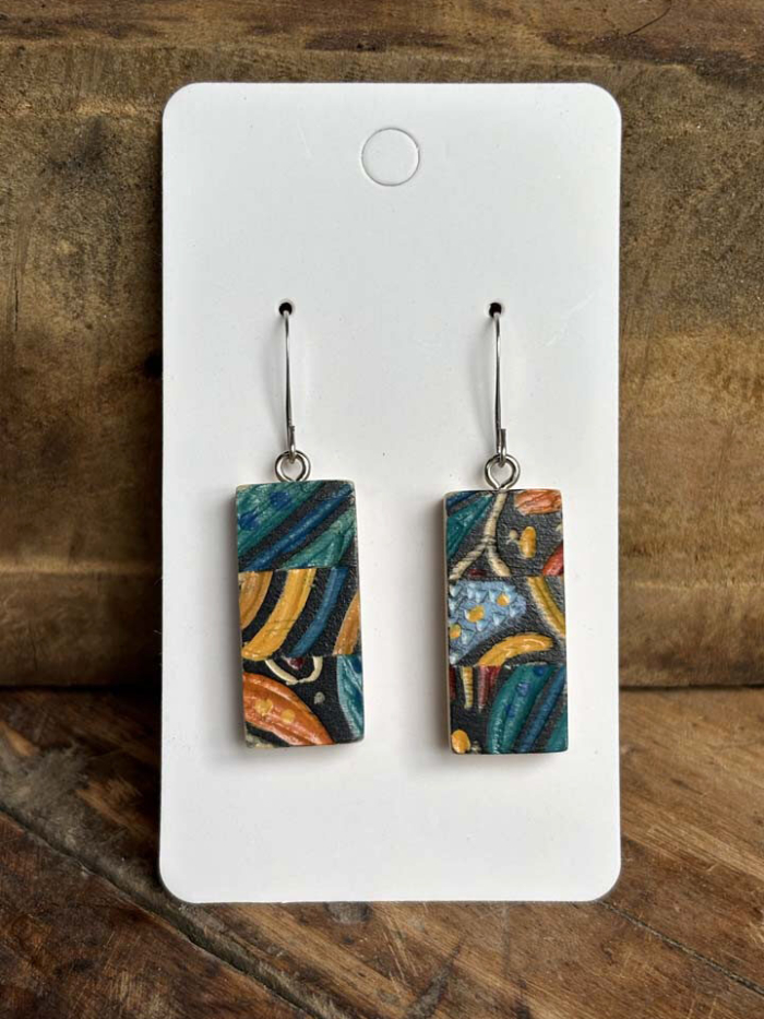 Sara Tabbert Earrings - Short - Yellow & Green 02
